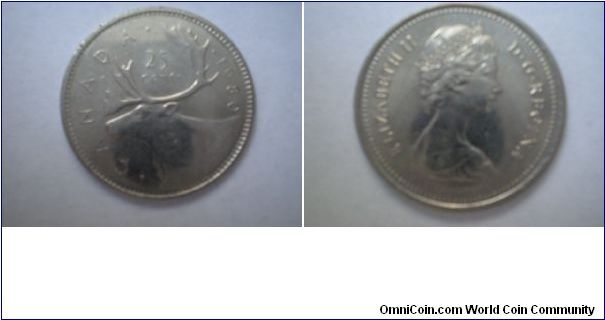 Twenty-five cents, Queen Elizabeth II,
DG Regina
