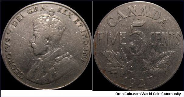 Canadian 1927 5 cent
March 31 2007