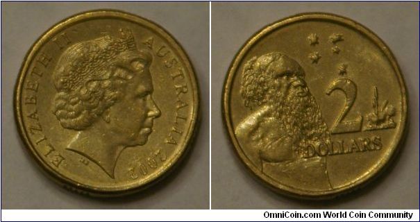 2 dollars, 'Aboriginal Tribal Elder'
(Al-Bronze, 20.5 mm)