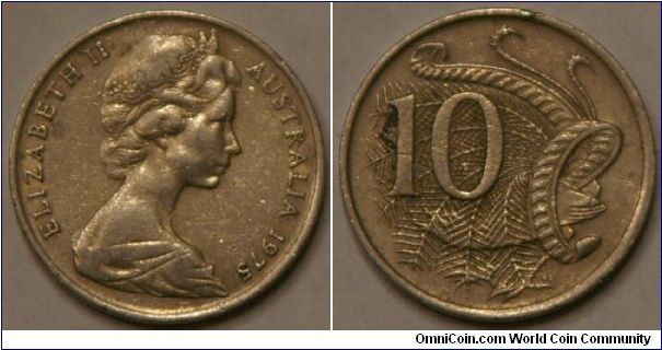 10 cents, 'Lyrebird'
(Cu-Ni, 23.60 mm)