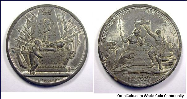 Trafalgar & Nelson memorial.
White metal - Mm. 53