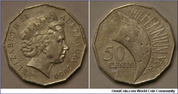 50 cents, millennium year