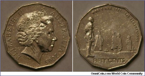 50 cents, 60th anniversary of the end of WWII