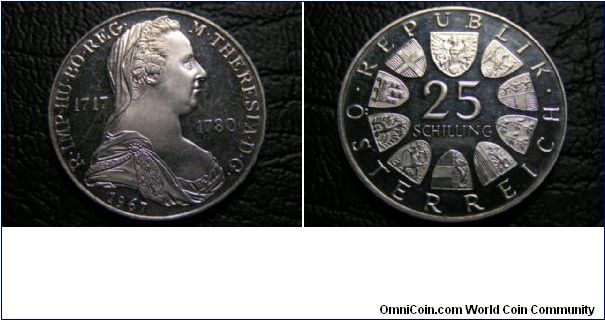 Maria Theresia 25 shilling silver
