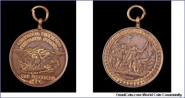 California Midwinter International Exposition and Columbian Exposition badge.