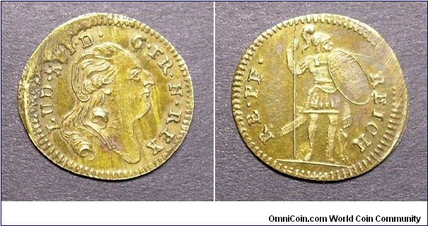 Louis XVI (Mars). Brass jeton - mm. 18