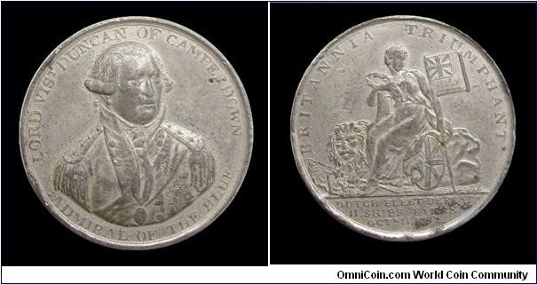 Battle of Camperdown. 
White metal - Mm. 38