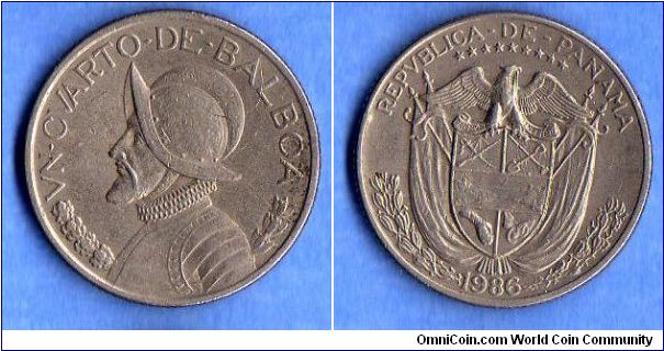 Denominacion: 1/4 de Balboa
