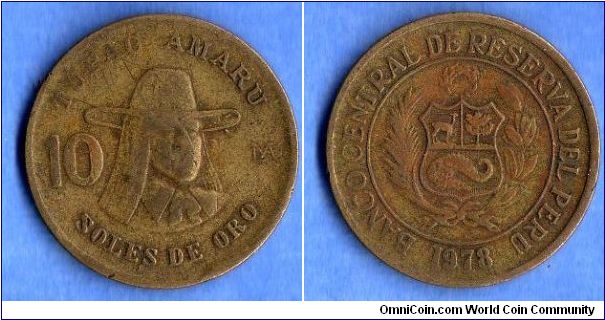 Denominacion: 10 Soles de Oro
