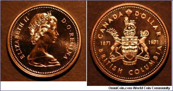 1 dollar silver - Centennial of British Columbia