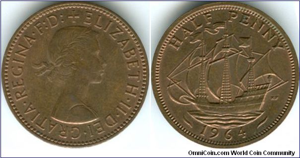 1964 British Half Penny