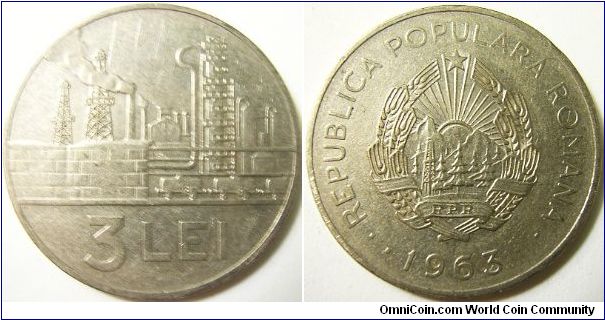Romania 1963 3 lei.