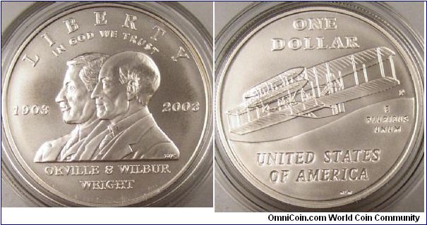 First flight uncirculated Dollar