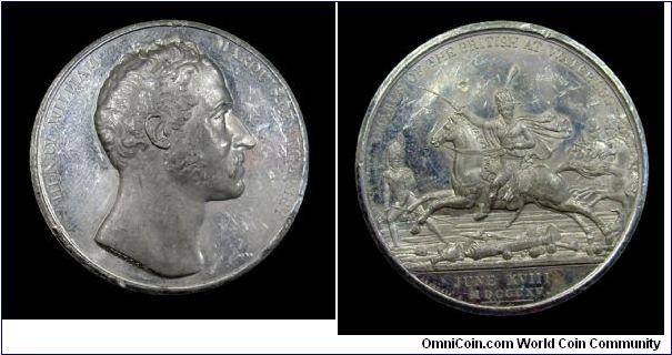 Battle of Waterloo.
Mm. 41 - White metal - Mudie Series 34