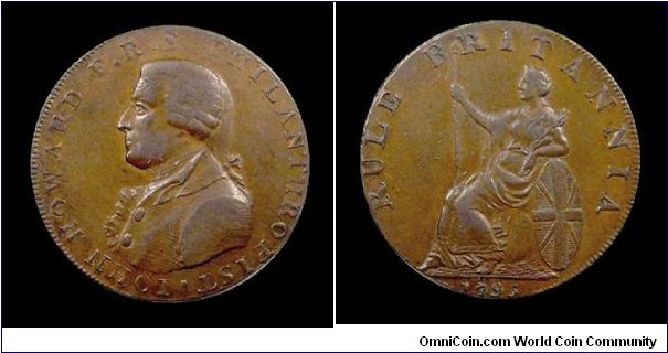 Halfpenny token - John Howard - Mm 29 - Copper