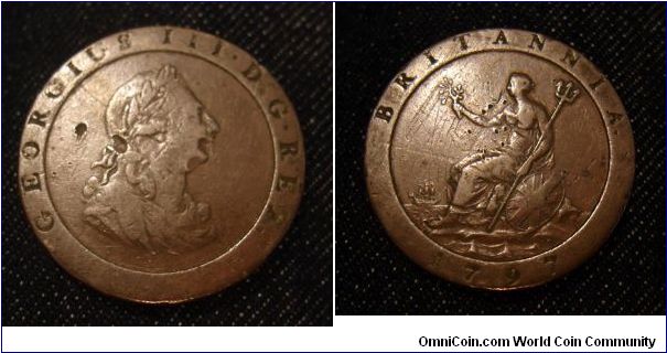 English cartwheel penny