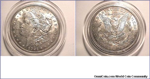 1921-D Morgan Silver Dollar.
.900 silver