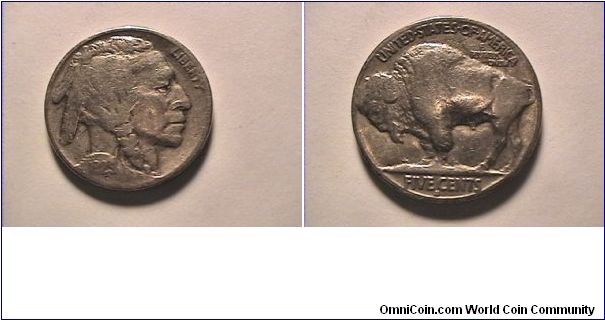 US 1929-S BUFFALO FIVE CENTS.