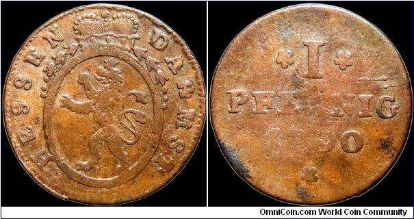 1 Pfennig, Hesse-Darmstadt                                                                                                                                                                                                                                                                                                                                                                                                                                                                                          