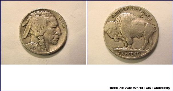 US 1919 BUFFALO FIVE CENTS