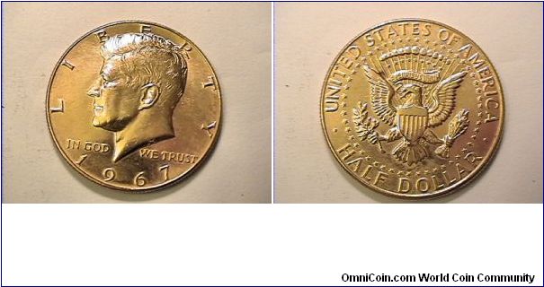 US KENNEDY HALF DOLLAR THAT HAS BEEN GOLD PLATED