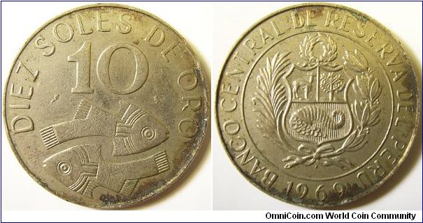 Peru 1969 10 soles.