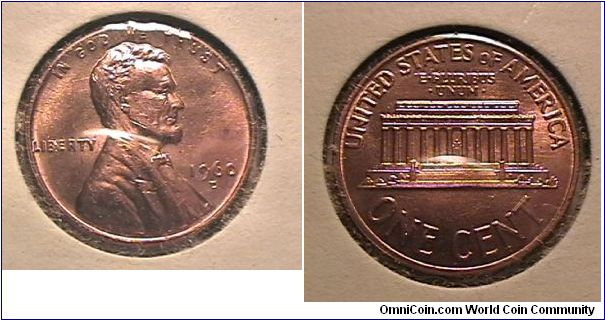 US 1960-D LINCOLN CENT, ERROR COIN EXTRA METAL BETWEEN B&E IN LIBERTY