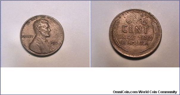 US 1954 LINCOLN CENT, THIN PLANCET 1/2 THE TICKNESS AS NORMAN, WEAK STRIKE ON ONE AND 54. 2.4 grams