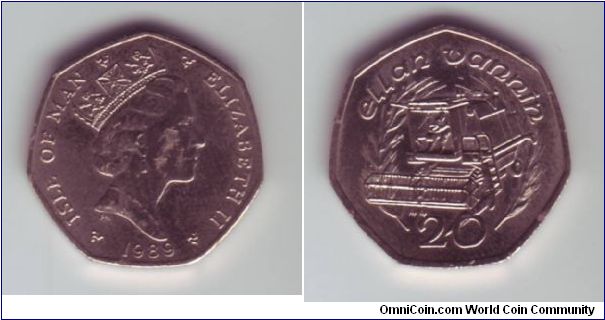 Isle Of Man - 20p - 1989

20p coin depicting, agriculture, an important industry of the IOM
