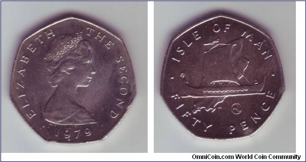 Isle Of Man - 50p - 1979

Representation of a Viking ship, different design to that of the 1971 issue