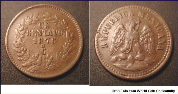 1 (Un) centavo, Mexico, CN or NC, not sure, mintmark.