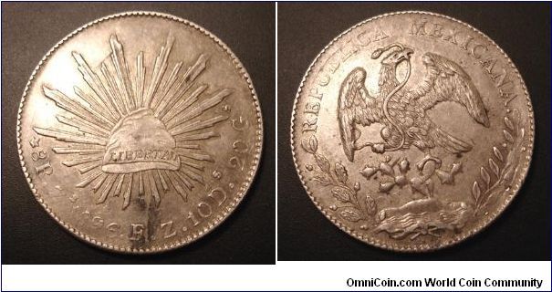 1896 8 Reale, Mexico.