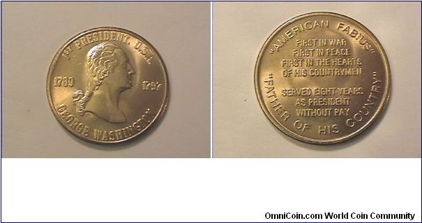 1st President George washington medal