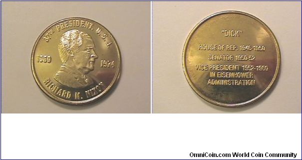37th US President Richard M. Nixon medal
