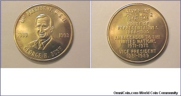 41st US President George H. Bush medal