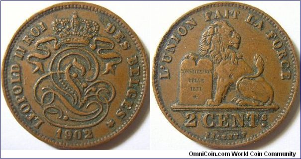 Belgium 1902 2 cents. Special thanks to Jos!