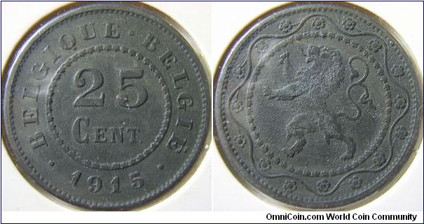 Belgium 1915 25 cents. Special thanks to Jos!