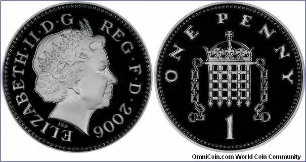 Silver proof One Penny from the 13 coin set. you may wish to compare this with the silver proof Maundy penny of the same date.