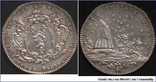 silver jeton issued for Toulouse Academy circa 1800's.