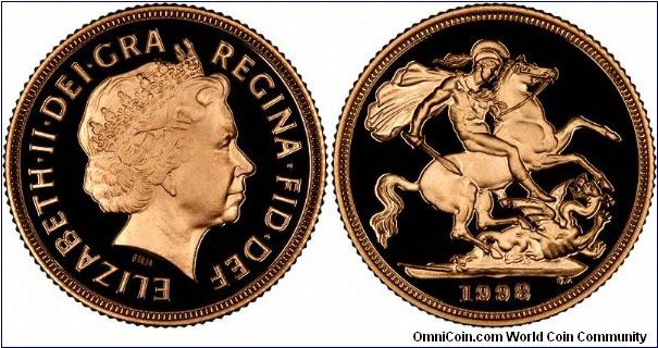 1998 proof sovereign. Only proof versions were issued this year.
Newer, better photographs.