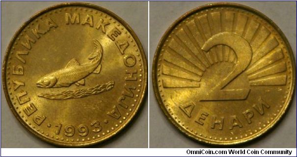 2 denari,with fish, 25.6 mm (1 inch)
