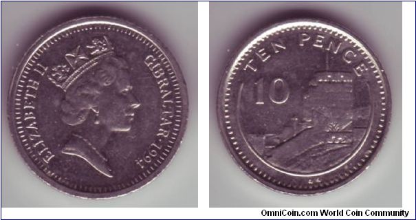 Gibraltar - 10p - 1994

Alternative design, issued for 1994