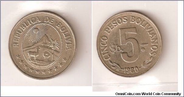 5 Pesos Bolivianos