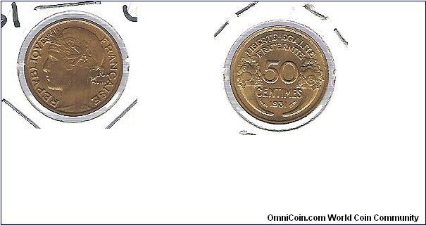 UNC 1931 50 centimes.