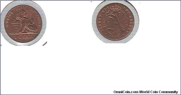 Belgium 1912 One Centime.