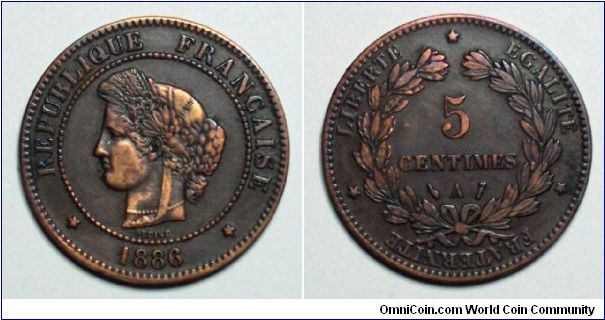 1886 5 Centimes