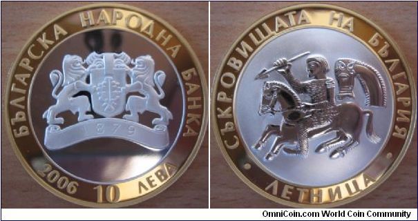 10 Leva - treasure of Bulgaria Letnitsa - 20 g Ag 999 - mintage 10,000