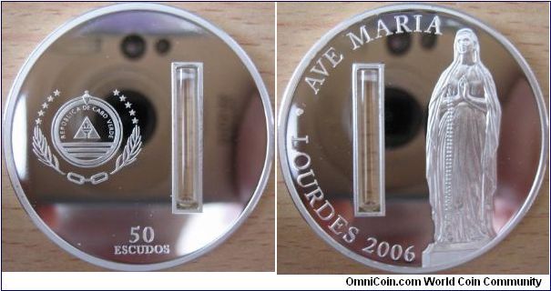 50 Escudos - Water of Lourdes - 25 g Ag 999 - mintage 5,000