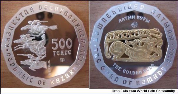 500 Tenge - The golden deer - 31.1 g Ag 925 - mintage 5,000 (hard to find !)