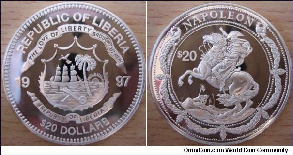 20 Dollars - Napoleon (1769 - 1821) - 31.1 g Ag 925 - mintage unknown